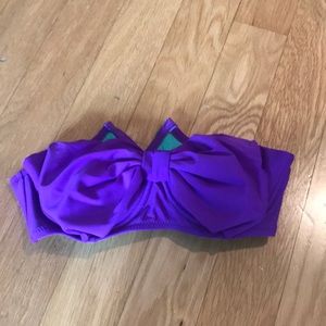 Purple bow bathing suit top